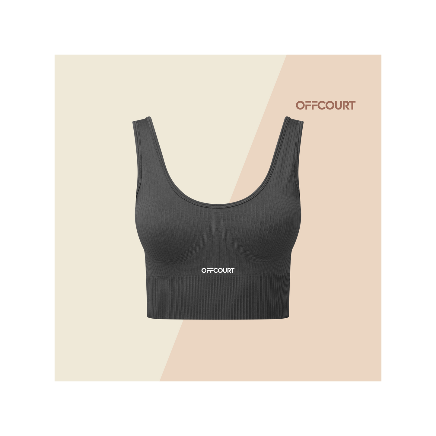 Women's ribbed seamless 3D fit multi-sport bra