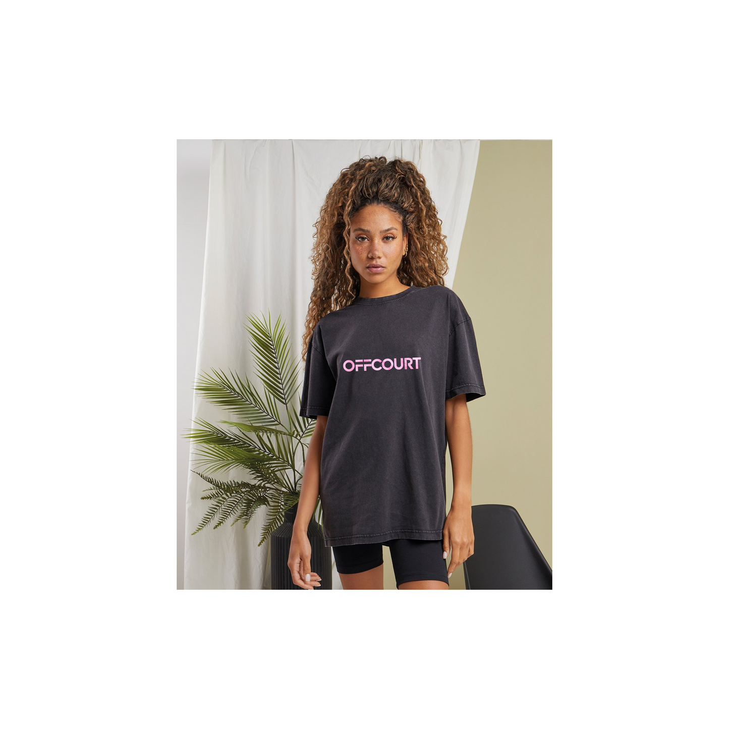 Women's acid wash oversized T-shirt