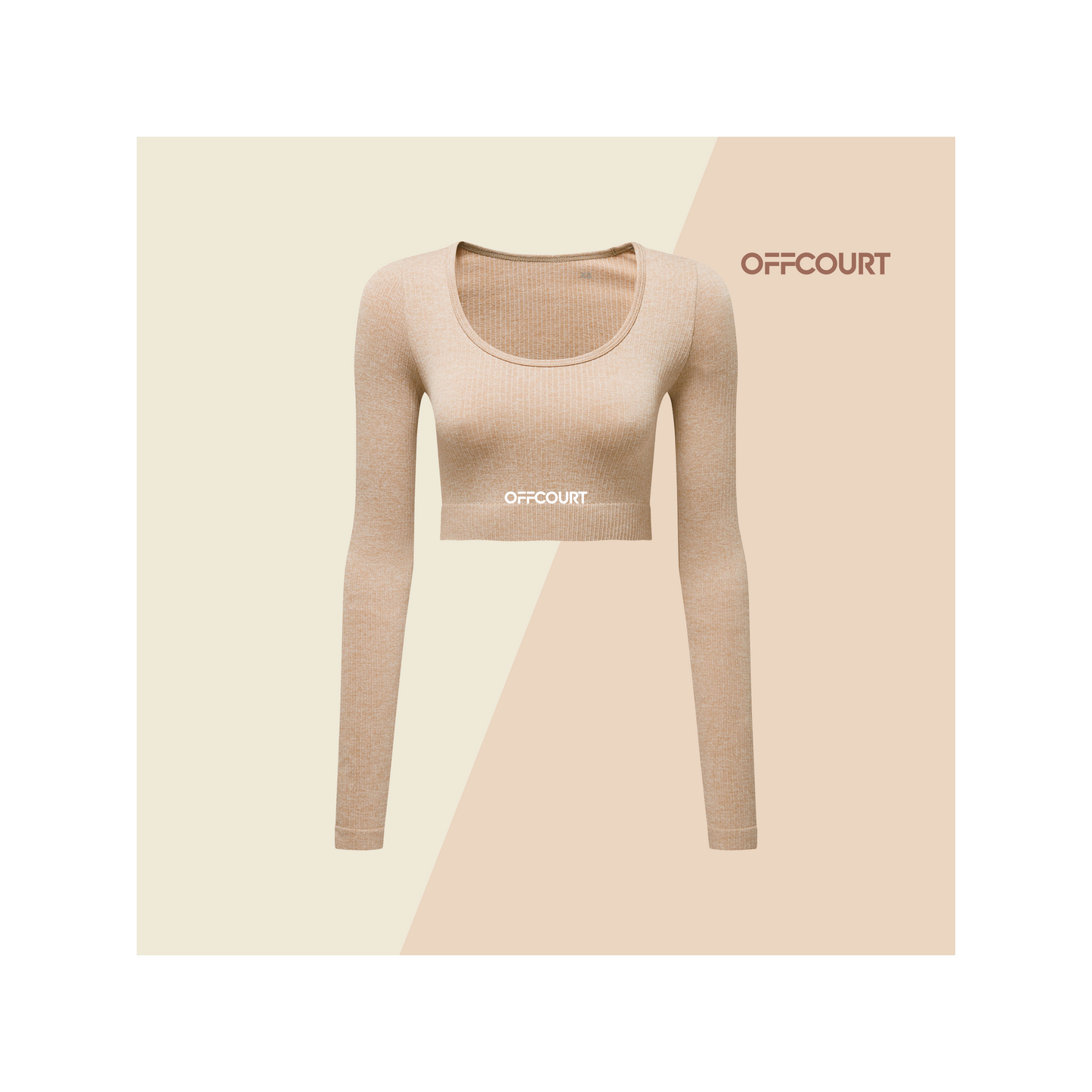 Women's ribbed seamless 3D fit multi-sport crop top