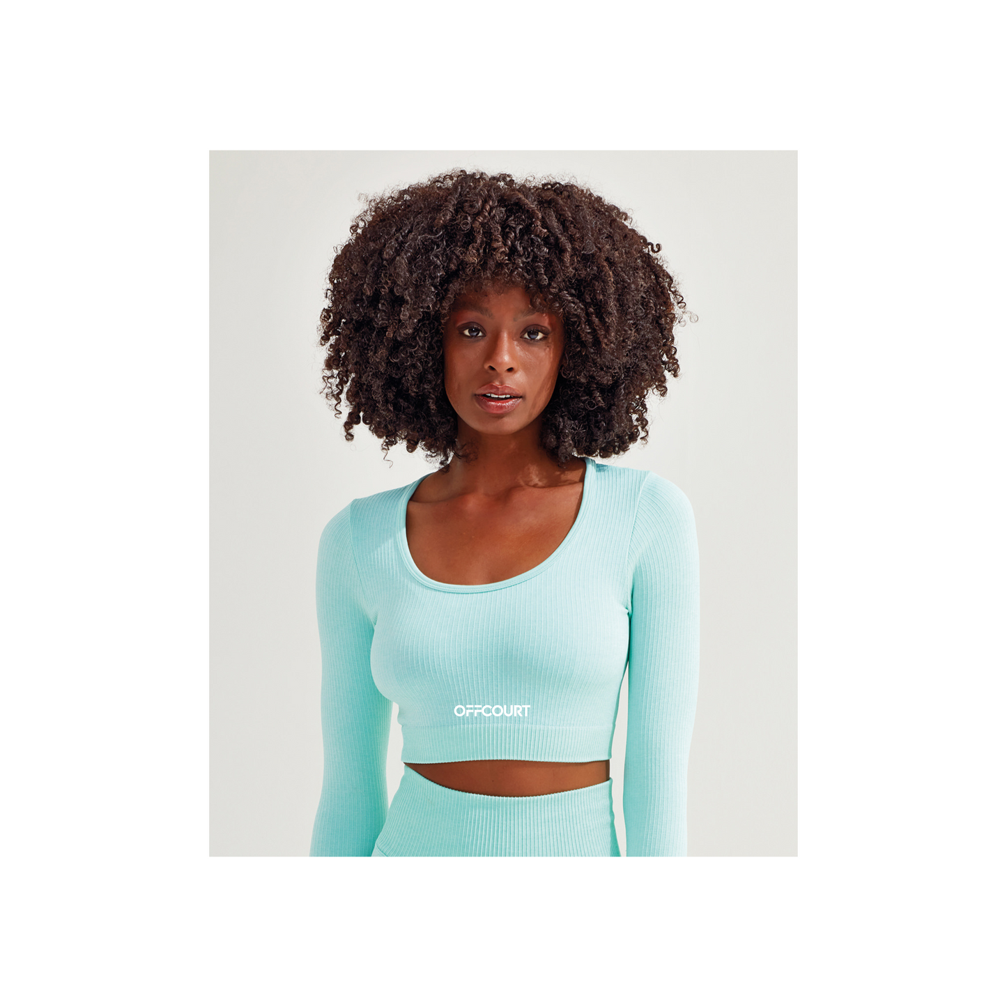 Women's ribbed seamless 3D fit multi-sport crop top