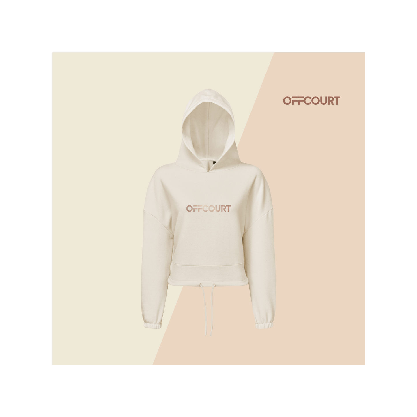 Women's Cropped drawstring oversize hoodie