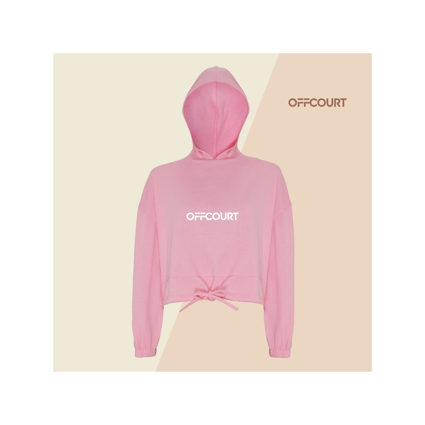 Women's Cropped drawstring oversize hoodie