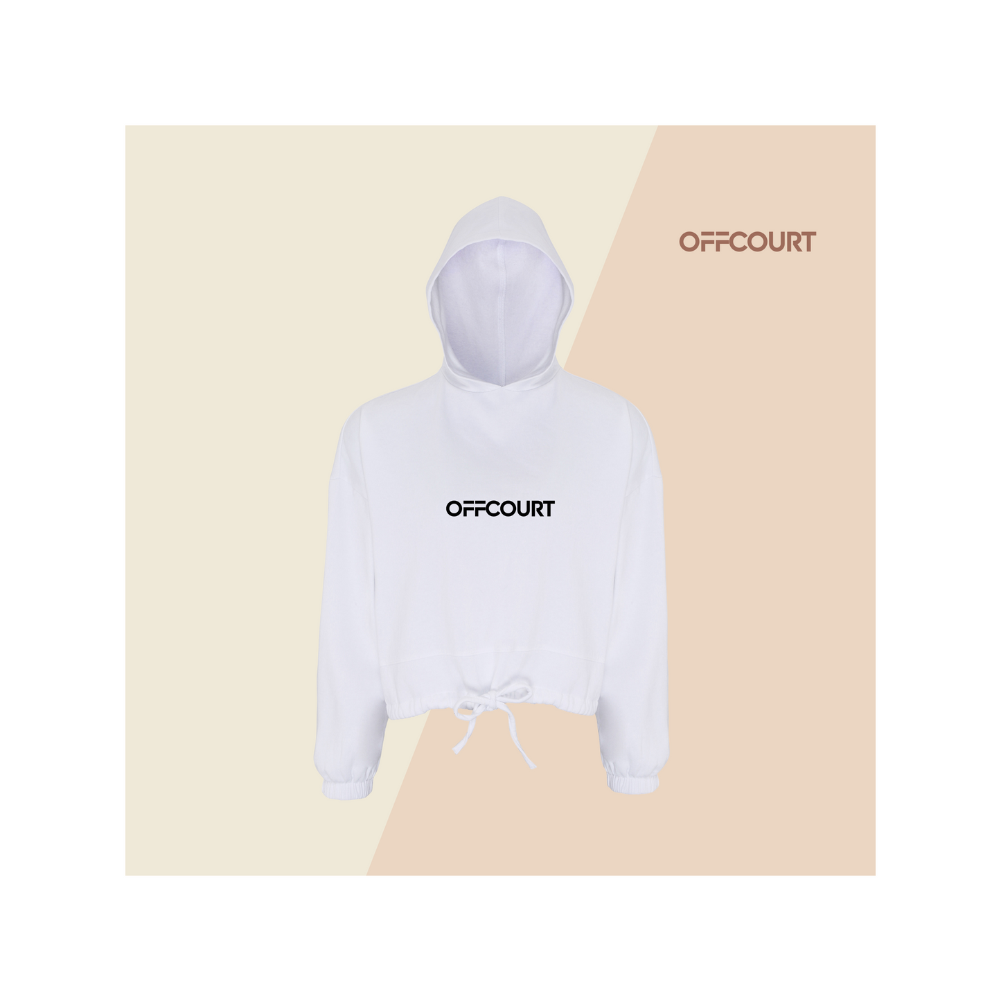 Women's Cropped drawstring oversize hoodie